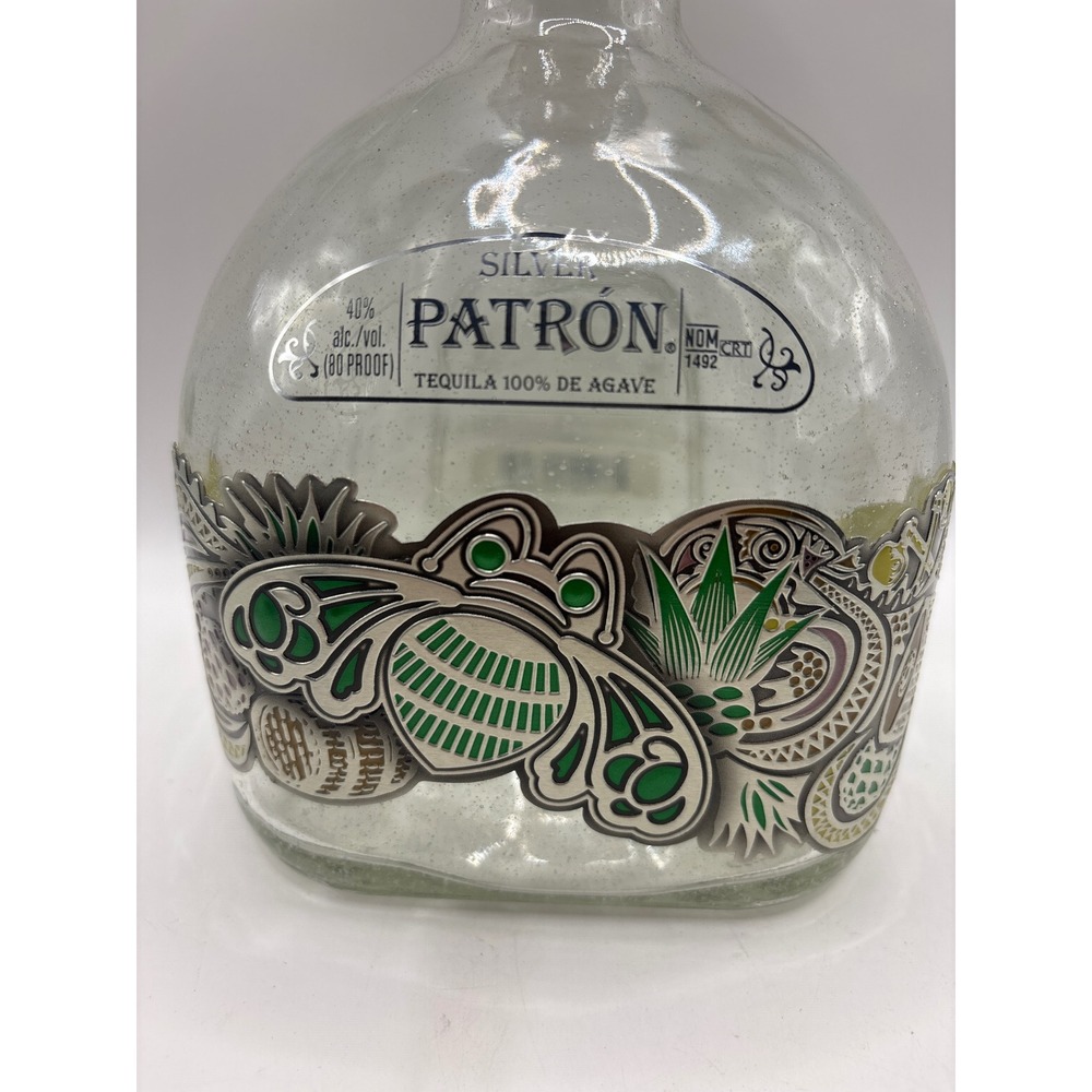 Patron Silver Tequila Limited Edition 1L Empty Bottle Mexican Heritage Design - Picture 10 of 10